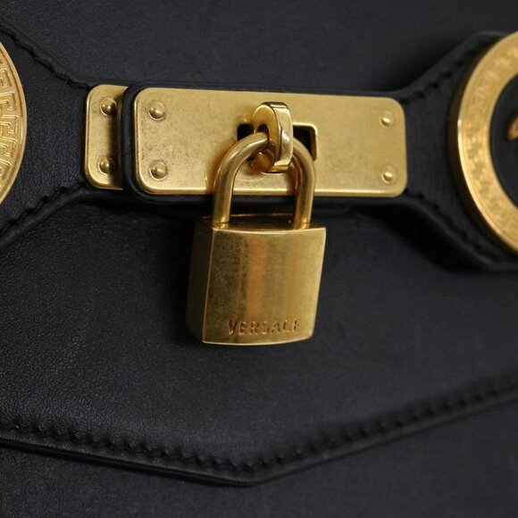VERSACE Hand Bag Leather 2way Black DBFG311 Auth 31495A - Picture 10 of 16